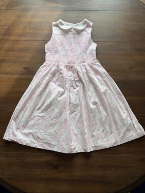 New with tag Size 12 Janie and Jack lined Charlotte Bunny Toile Smocked Sundress